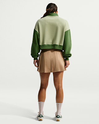 Nike Studio Fleece Medium Weight Women's Oversized 1/4-Zip Cropped